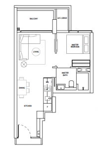 the-landmark-condo-1-bedroom-floor-plan-type-a1-singapore