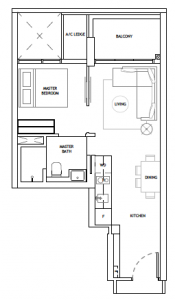 the-landmark-condo-1-bedroom-floor-plan-type-a2-singapore