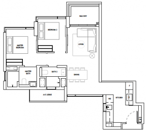the-landmark-condo-2-bedroom-deluxe-floor-plan-type-b4-singapore