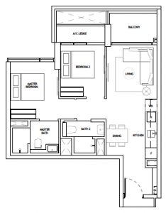 the-landmark-condo-2-bedroom-standard-floor-plan-type-b3-singapore