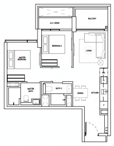 the-landmark-condo-2-bedroom-standard-floor-plan-type-b3-singapore