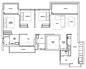 the-landmark-condo-3-bedroom-standard-floor-plan-type-c2-singapore